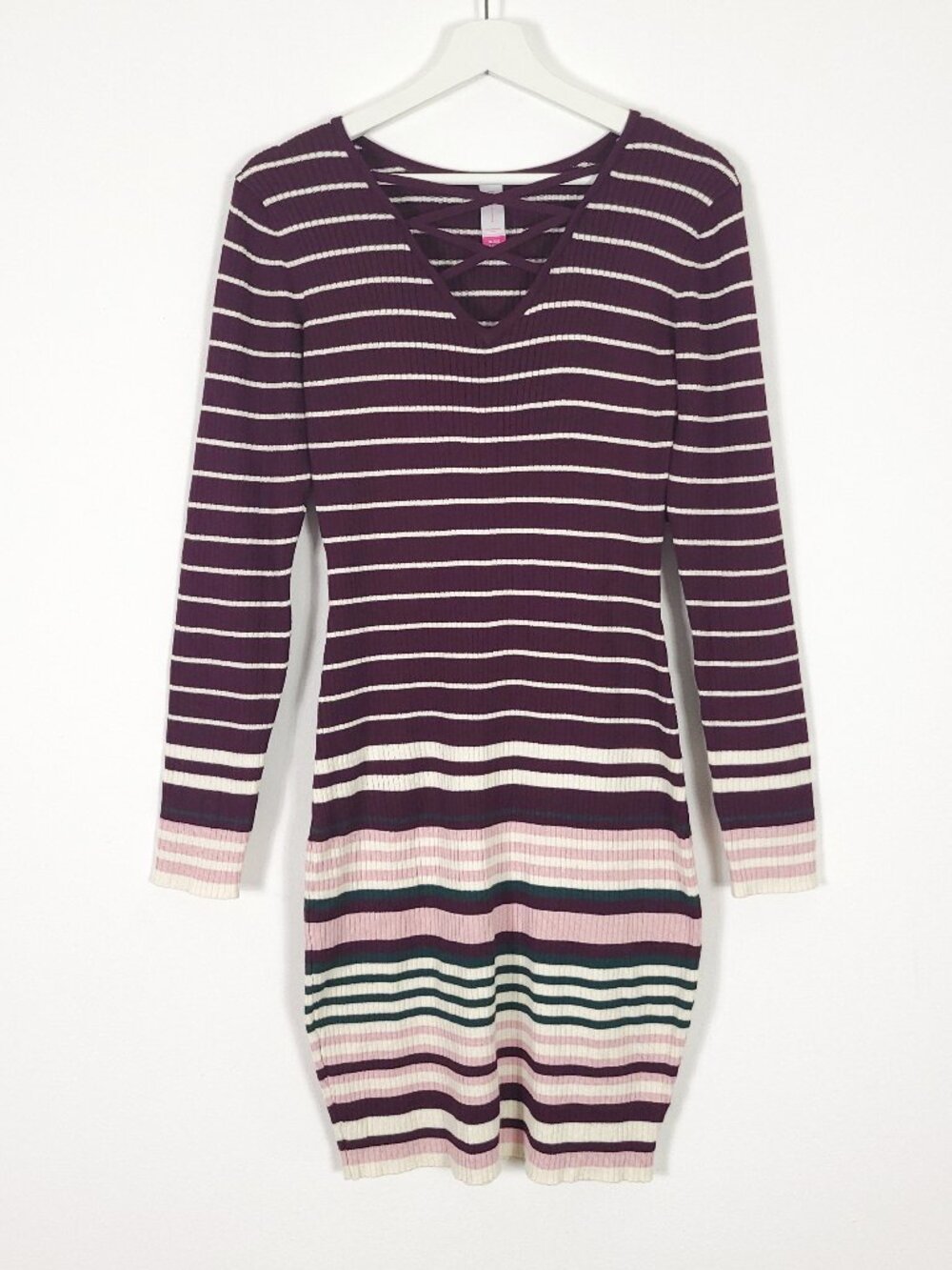 NWT Striped Ribbed Mini Dress